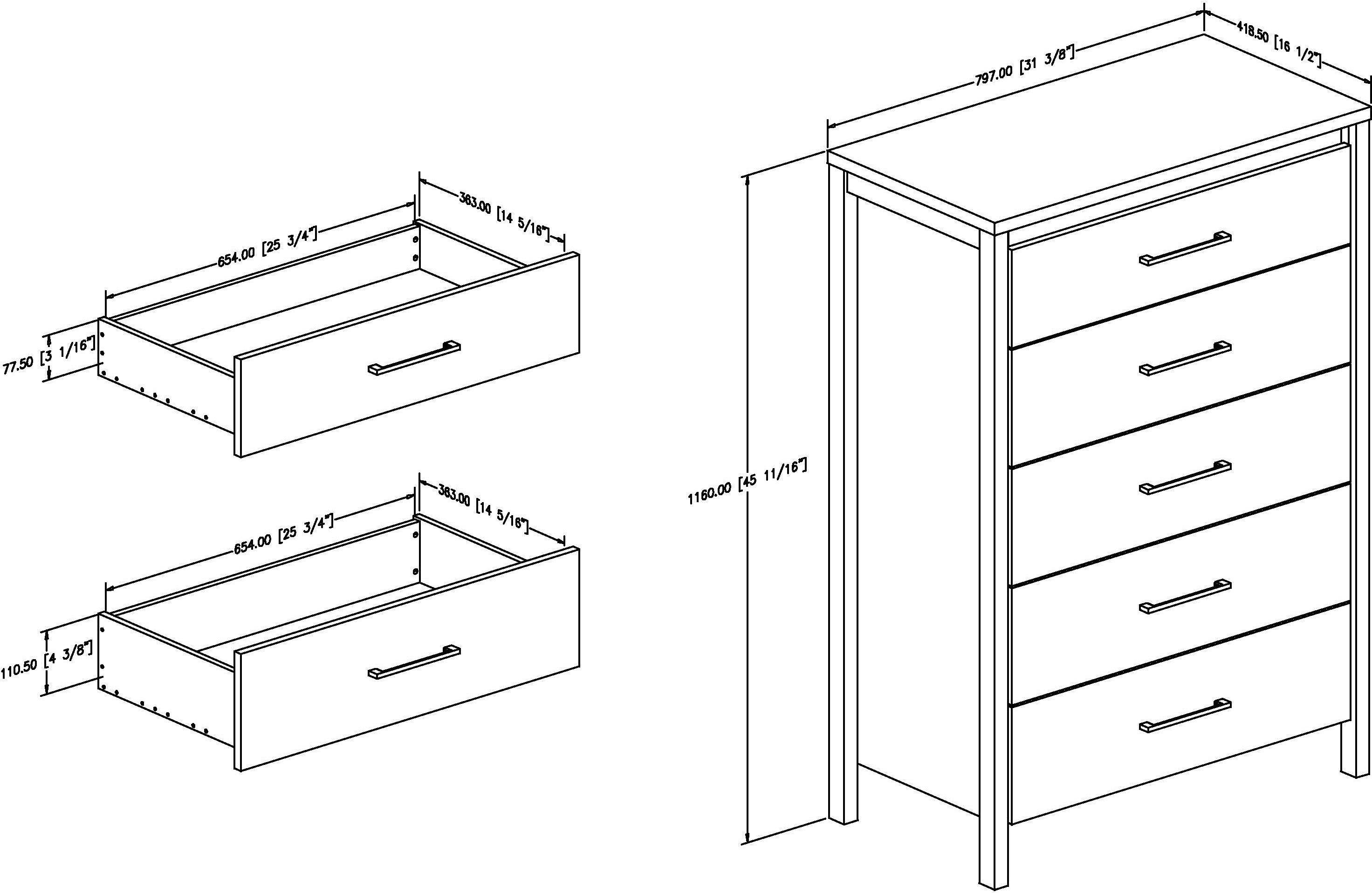 9036035 Gravity Gray Maple 5-Drawer Chest - South Shore-3