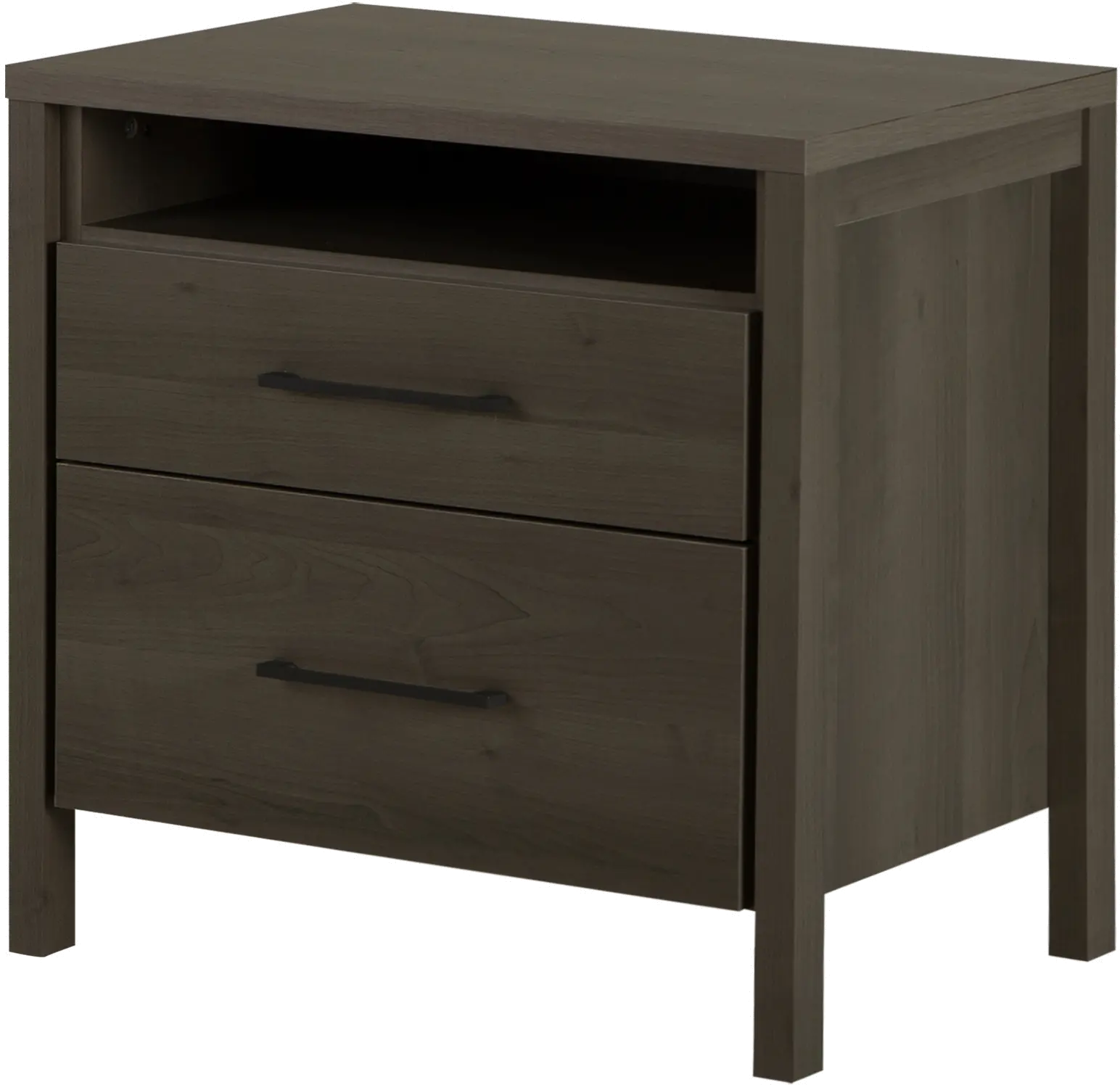 9036060 Gravity Gray Maple 2-Drawer Nightstand - South Shore-1
