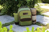 Olive Green Picnic Backpack with Cooler