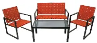 Metroweave Terracotta 4 Piece Patio Set