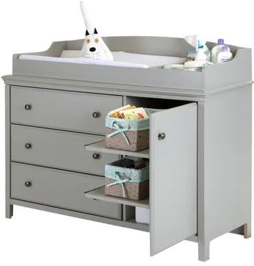9020333 Cotton Candy Gray Changing Table with Removable Changing Station - South Shore-3