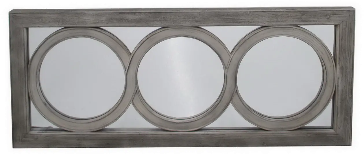 Distressed Wood Framed Mirror-1