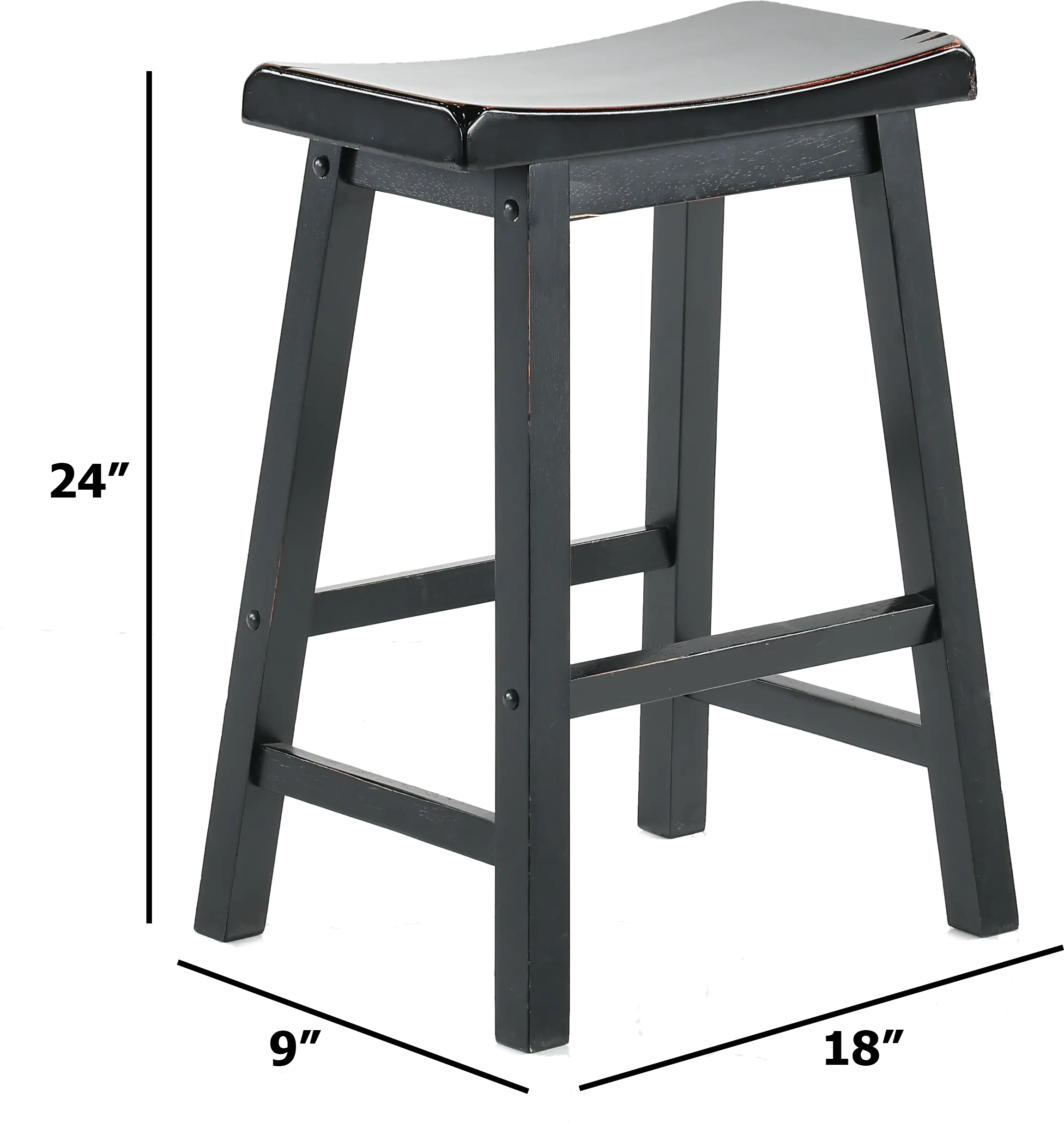 Saddle Black Counter Height Stool-4
